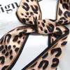 Scarves Leopard Print Bag Becoration Silk Scarf For Sexy Women Foulard Tie Fashion Head Ladies