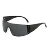 نظارة شمسية Punk 2000'S للسيدات قطعة واحدة بتصميم نظارات شمسية UV400 نظارات ظلال للجنسين موضة Y2k Eyeglasses