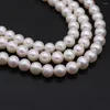ビーズ高品質の天然淡水真珠白い丸い丸いゆるい真珠のための魅力的なブレスレットネックレスジュエリーアクセサリーメーカー
