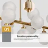 Chandeliers Modern Loft Led Gold/Black Nordic Living Room Hanglamp Restaurant Bedroom Pendant Lamp Bubble Ball Home Deco