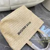 Designer Bags Lafite Straw Sunshine Beach Bag Women Shoulder Tote Bag Shopping Travel Totes Hand Crochet Large Capacity Wallet Hardware Trendy style