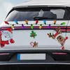 ملصقات السيارة ديكور عيد الميلاد ملصقات السيارات المغناطيسية شارات الثلاجة مغناطيس لمبة سانتا سنو الرجل القزم العاكس لسيارة المنزل T221108