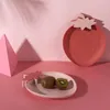 Plates Lazy Snack Tray Strawberry Shape Fruit Candy Cute Plate Dish Household Plastic For Home