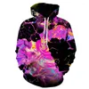 Men's Hoodies Colourful Mens Sweatshirts Hooded Cool 3D Hoody Tops Plus Size