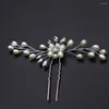 Headpieces Vintage Silver Gold Pearl Wedding Hair Clips Rhinestone Elegant Women Jewelry Gift Bridal Pins Accessories