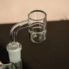 Splash Guard Quartz Banger Nail Domeless Rökningstillbehör 4mm Tjock botten 10mm 14mm 18mm Manlig kvinna 45/90 Degrees Terp Slurper för Bong Dab Oil Rigs