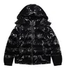 Trapstar Coat Men Women Embroidery Trapstar Jacket Shiny Black Irongate Jacket Detachable Hood High Quality Winter Windbreaker Qw