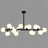 Chandeliers Modern Loft Led Gold/Black Nordic Living Room Hanglamp Restaurant Bedroom Pendant Lamp Bubble Ball Home Deco