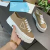 Med Box Nylon Low Tops Skor Dubbla Sneakers För Kvinnor Chunky Textured Sula Svart Vit Plattform Sneaker Casual Travel Party