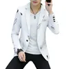 Casual Spring Print blazers Herr Slim blazer Ungdomsmode koreansk version för män i ett stycke