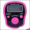 Inne zegary Akcesoria elektroniczne palec palców z LED Resettable Digital Manual Clicker Timer Timer Numer okrążenia DHPXV