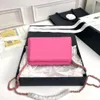 حقائب كتف صغيرة فاخرة مصممة WOC Classic Flap Women Mini Hand Handbag New Messenger Messenger Girl Girl Caviar Leather Wallet على سلسلة Crossbody
