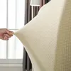 Stuhlhussen Stretch Staubdichter Bettkopfbezug Quadratischer Jacquard-Kopfteilbezug für Schlafzimmer