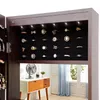 Storage Boxes Jewelry Cabinet Bedroom Furniture Makeup Dressing Table With Mirror Full Height Organizer Home Brown MDF