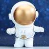 Decorações de interiores Decoração de carro Doll Doll Astronaut resina brinquedos dourados ornamentos de moda prata acessórios para meninas mans presentes