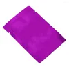 収納バッグ1000pcs/lot紫色の光沢のあるアルミホイルオープントップヒート真空シールバッグティアノッチフードキャンディースナックナッツビーンパッケージング