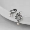 Stud Earrings BOCAI 2022 Real S925 Pure Silver Retro Thai For Women Fresh And Stylish Rose