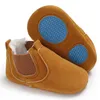 Första Walkers Brand Toddler Born Baby Boy Girl Läder Soft Sole Crib Shoes Sneakers Prewalker Leopard Solid Warm 221107