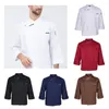 Motorcycle Apparel Unisex Chef Jackets Coat Long Sleeves Shirt Waiter Waitress Kitchen Uniforms