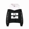 Men's Hoodies Higehiro Autumn Hooded Top Casual Long-sleeved Off-shoulder All-match Print Pattern Harajuku College Kawaii