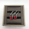 New designed Dangle earring stud red Love Necklace Sweet Candy Crystal Clear women Premium Earrings Designer Jewelry H01