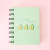 Adorabile simpatico Avocado Rollover Mini Portable Coil Notepad Diario Libro Esercizio Scuola Forniture per ufficio