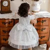 Robes de fille argent bébé filles robe de noël 1 2 3 ans enfant en bas âge né paillettes princesse fête d'anniversaire année Costume