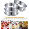 Baking Moulds Double Rolled Tart Rings Stainless Steel Round Muffin Metal Crumpet Molds For Making 12