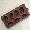 7-Cavity Coffee Bean Silicone Mold DIYキャンディーソープケーキクッキーチョコレートバースデーパーティーコーヒーショップギフトベーキング用品MJ1058
