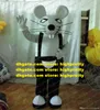 Grey Rat Mouse Mice Mascot Costume Adult Cartoon Character Outfit Suit Leaflet Distribution About Holidays zz7974