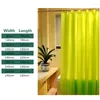 Shower Curtains Solid Color Curtain Modern Style Peva Bathroom Partition Waterproof Thick Bath Screens Metal Grommets Mildew Free