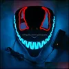 Party Masks Led Halloween Party Mask Luminous Glow In The Dark Cosplay Masques 14 Colors Drop Delivery Home Garden Festive Supplies Dhhu5