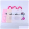 Förpackningspåsar Plastbågar med handtag 33x25x6cm plagg/klädlagringspåse Party Supplies Wedding Presentpaket Drop Delivery O DH7VG