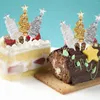 Christmas Decorations 5 Winter Cake Picks Fruit Pick Party Decoration Cupcake Holiday Toppers