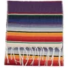 Nappe de table en coton à franges, chemin de Serape mexicain, décor de fête Fiesta, dîner