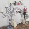 Kandelhouders staan ​​esthetische decoratielamp schaduwen Castisch van kaarsen Vintage houder Tealight Bougeoir Iron Sy50CH