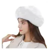 Ball Caps Solid Mongolian Women Fashion Earmuffs Winter Hat Warm Woollen Thick Baseball