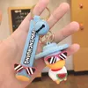 Keychains Cartoon Hip Hop Cool Duckling Doll Key Chain Creative PVC Car Pendant Fashion Bag Pendant