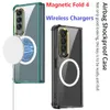 Transparenta fall för Samsung Galaxy Z Fold 4 Case Clear Magsafe Magnetic Wireless Charging Cover