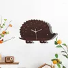 Wall Clocks 587C Hedgehog Wood Clock Creative Animal Children Office Dormitory Decoration