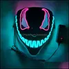 Party Masks Led Halloween Party Mask Luminous Glow In The Dark Cosplay Masques 14 Colors Drop Delivery Home Garden Festive Supplies Dhhu5