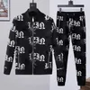 designer Tracksuits Mens crystal Skull Cardigan Jacket pants 2 Piece Sets Casual Hoodie Punk Sweatshirts print letter Skateboard Long sleeve luxury clothing M-3XL