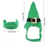 Dog Apparel St Patrick's Day Cat Hat com colarinho de filhote de férias de Natal Bib Santa Green Top para gatos cães pequenos