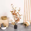 Decoratieve bloemen grote kunstmatige boom eucalyptus plant huis woonkamer decor nep geldblad geld buiten bruiloft tuin decoratie potten