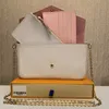 Luxustaschen 2023 Designer Handtasche Geldbörse Frauen Umhängetasche mit Box Braune Blume Umhängetasche Messenger Bags