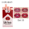 Lápiz labial Handaiyan Cigarrillo mate Set Rouge A Levre Smoke Coffret Box Rossetti fácil de usar Rossetti