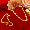 Chaînes Collier Chain Men Hip Hop Perles Clavicule Bijoux Gift Yellow Gold rempli Collier solide ACCESSOIRES