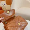 Chain Crossbody Bag Messenger Handbags Shoulder Handbag Genuine Leather Flip Wallet Heart Shaped Hardware Canvas Zipper Pocket