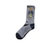 chaussette Chaussettes pour hommes automne et 2022 hiver ours impression style vintage denim bas de sport