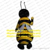 Gigante amarillo Honey Bee Honeybee Mascot Traje de dibujos animados para adultos Celebración de boda Celebration Carnival ZZ7932